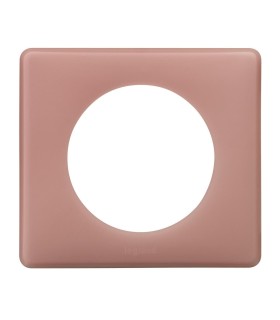 Plaque Céliane Poudré 1 poste finition Vieux rose