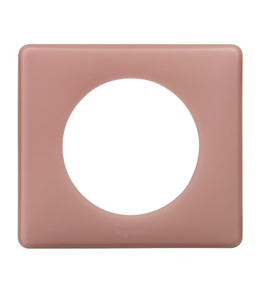 Plaque Céliane Poudré 1 poste finition Vieux rose