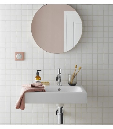 Plaque Céliane Poudré 1 poste finition Vieux rose