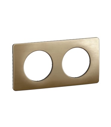 Plaque Céliane 2 postes Bronze Satiné