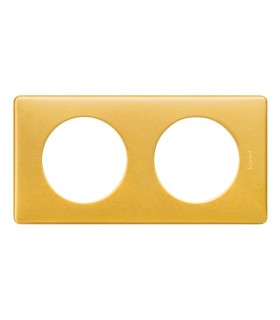 Plaque Céliane Métal 2 postes finition Laiton