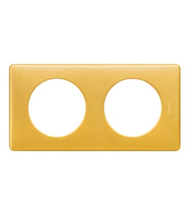 Plaque Céliane Métal 2 postes finition Laiton