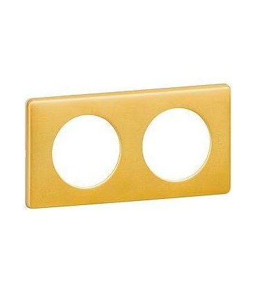 Plaque Céliane Métal 2 postes finition Laiton