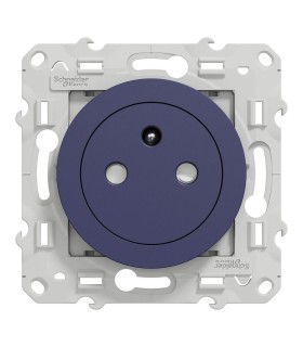 Odace prise 2P+T affleurante connexion rapide - Cobalt