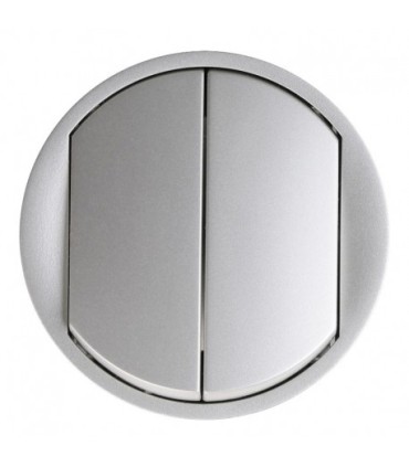 Poussoir Double complet Legrand Céliane Alu Métal (doigts larges)