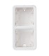 Plexo Boîtier 2 postes verticaux composable IP55 blanc Artic antimicrobien