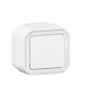 Plexo Interrupteur ou va-et-vient  complet saillie - blanc