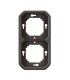 Plexo Plaque support 2 postes encastré horizontal ou vertical - anthracite