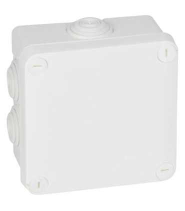 Plexo Boîte de dérivation carrée 105x105x55mm blanc RAL9010