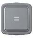 Plexo Interrupteur ou va-et-vient témoin complet IP55 saillie 10AX 250V gris