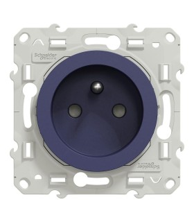 Odace prise 2P+T Cobalt, à vis, connexion rapide