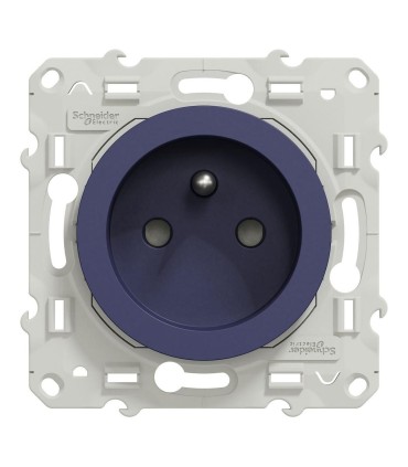 Odace prise 2P+T Cobalt, à vis, connexion rapide