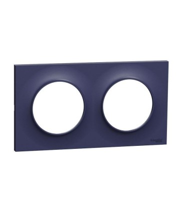 Odace Styl, plaque Cobalt 2 postes horiz./vert. entraxe 71mm