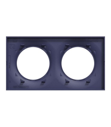 Odace Styl, plaque Cobalt 2 postes horiz./vert. entraxe 71mm