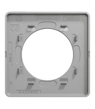 Odace You Noir, plaque de finition support Blanc 1 poste