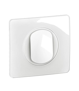 Céliane Interrupteur ou va-et-vient 10A avec plaque Blanc