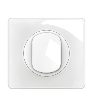 Céliane Interrupteur ou va-et-vient 10A avec plaque Blanc