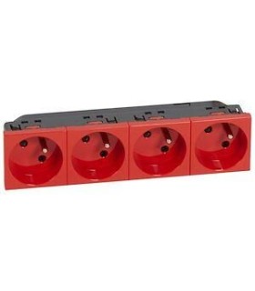MOSAIC 4 PRISES 2P+T 45° ROUGE
