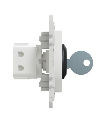 Odace  interrupteur à clé  barillet et clé inclus - blanc