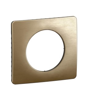 Plaque de finition Céliane 1 poste Bronze Satiné