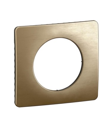 Plaque de finition Céliane 1 poste Bronze Satiné