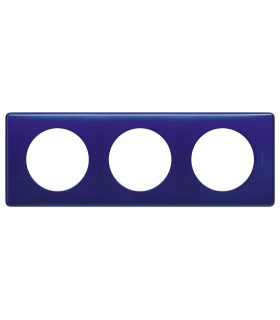 Plaque Céliane Métal 3 postes finition Nuit d'Encre