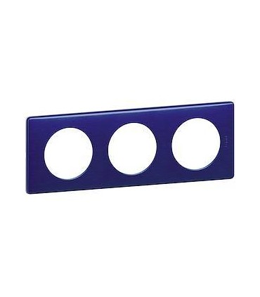 Plaque Céliane Métal 3 postes finition Nuit d'Encre