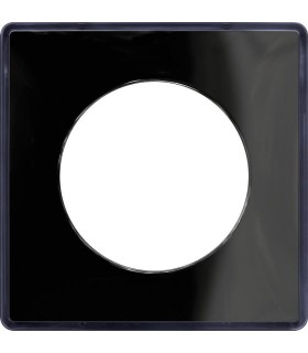 Odace You Noir, plaque de finition support Anthracite 1 poste