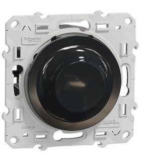 Odace Variateur de lumière universel en 2 ou 3 fils 3W 100W(Led)- Anthracite