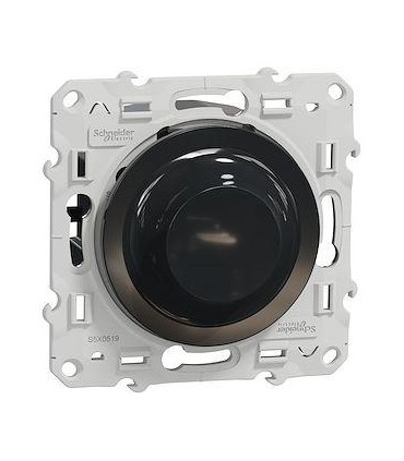 Odace Variateur de lumière universel en 2 ou 3 fils 3W 100W(Led)- Anthracite