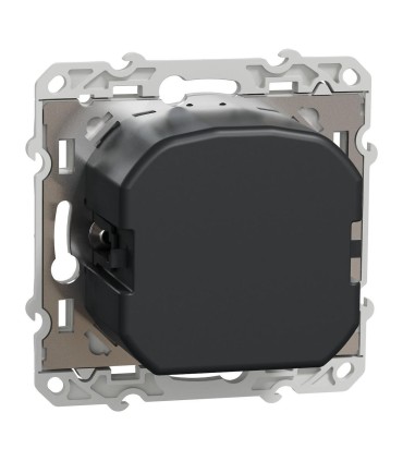 Odace Variateur de lumière universel en 2 ou 3 fils 3W 100W(Led)- Anthracite