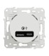 Odace prise USB double - charge rapide - type A+C - blanc - 18W - 3,4A