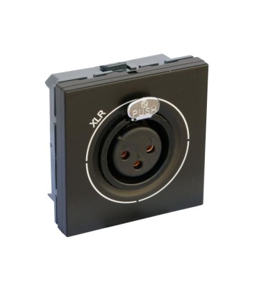 Mosaic Prise XLR femelle pour liaison stéréo de tous périphériques - 2 modules - Noir mat
