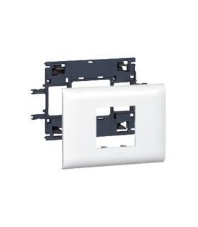 Support Mosaic 2 modules pour goulotte DLP monobloc avec couvercle 85mm