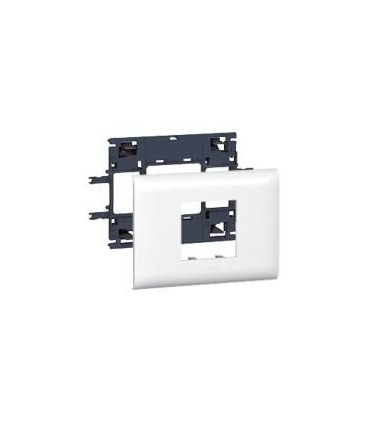 Support Mosaic 2 modules pour goulotte DLP monobloc avec couvercle 85mm