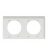 Odace Touch - Plaque Kvadrat Perle/Blanc 2 postes horiz. ou vert. entraxe 71mm