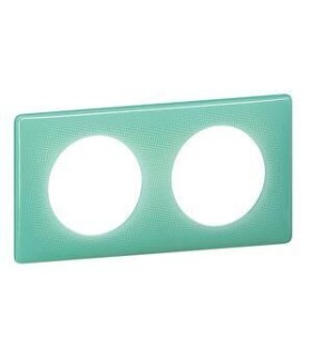 Céliane plaque 2 postes entraxe 71 mm Collection Mémories 50's turquoise