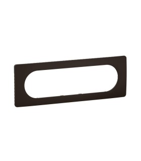 Céliane Plaque de finition 6 à 8 modules - Noir Mat