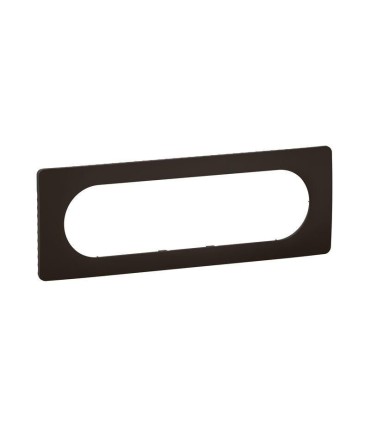 Céliane Plaque de finition 6 à 8 modules - Noir Mat