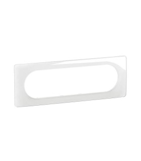 Plaque de finition Céliane 6 à 8 modules - Blanc Emaillé