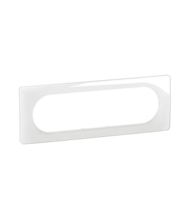 Plaque de finition Céliane 6 à 8 modules - Blanc Emaillé