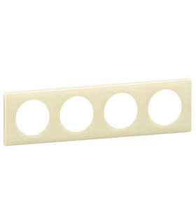 Céliane Plaque 4 postes mémories Ivoire