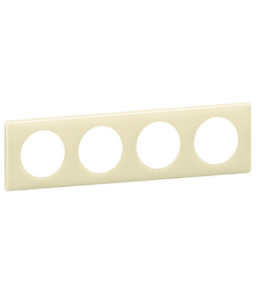 Céliane Plaque 4 postes mémories Ivoire