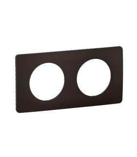 Céliane Plaque de finition  2 postes - Noir Mat