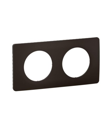 Céliane Plaque de finition  2 postes - Noir Mat