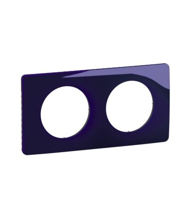 Plaque de finition Céliane 2 postes - Bleu de Four