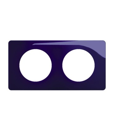 Plaque de finition Céliane 2 postes - Bleu de Four