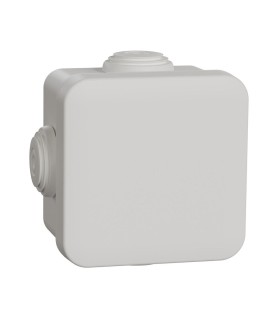 Mureva Box boite de dérivation avec embouts 65x65x45 IP55 blanc polaire