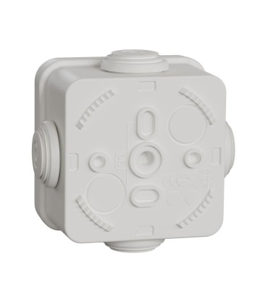 Mureva Box boite de dérivation avec embouts 65x65x45 IP55 blanc polaire