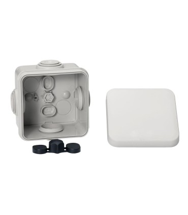 Mureva Box boite de dérivation avec embouts 65x65x45 IP55 blanc polaire